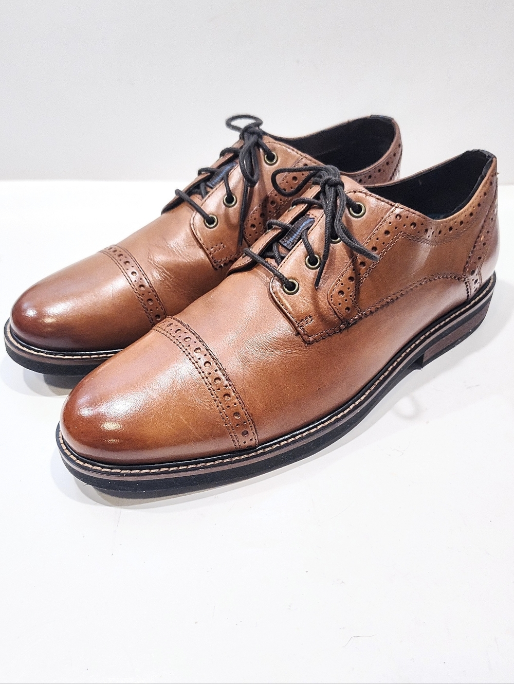 Nunn Bush Overland Mens 12M Brown Leather Lace Up Dress Oxfords Shoes 84775-239